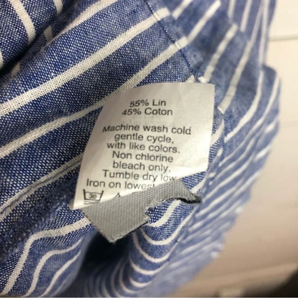 MADEWELL One Shoulder Blue & White Striped Dress Size XXS - Picture 4 of 5